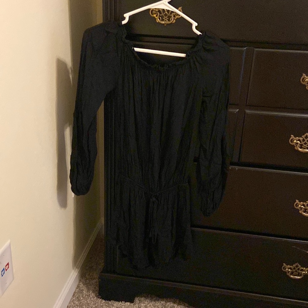 Black Off Shoulder Romper